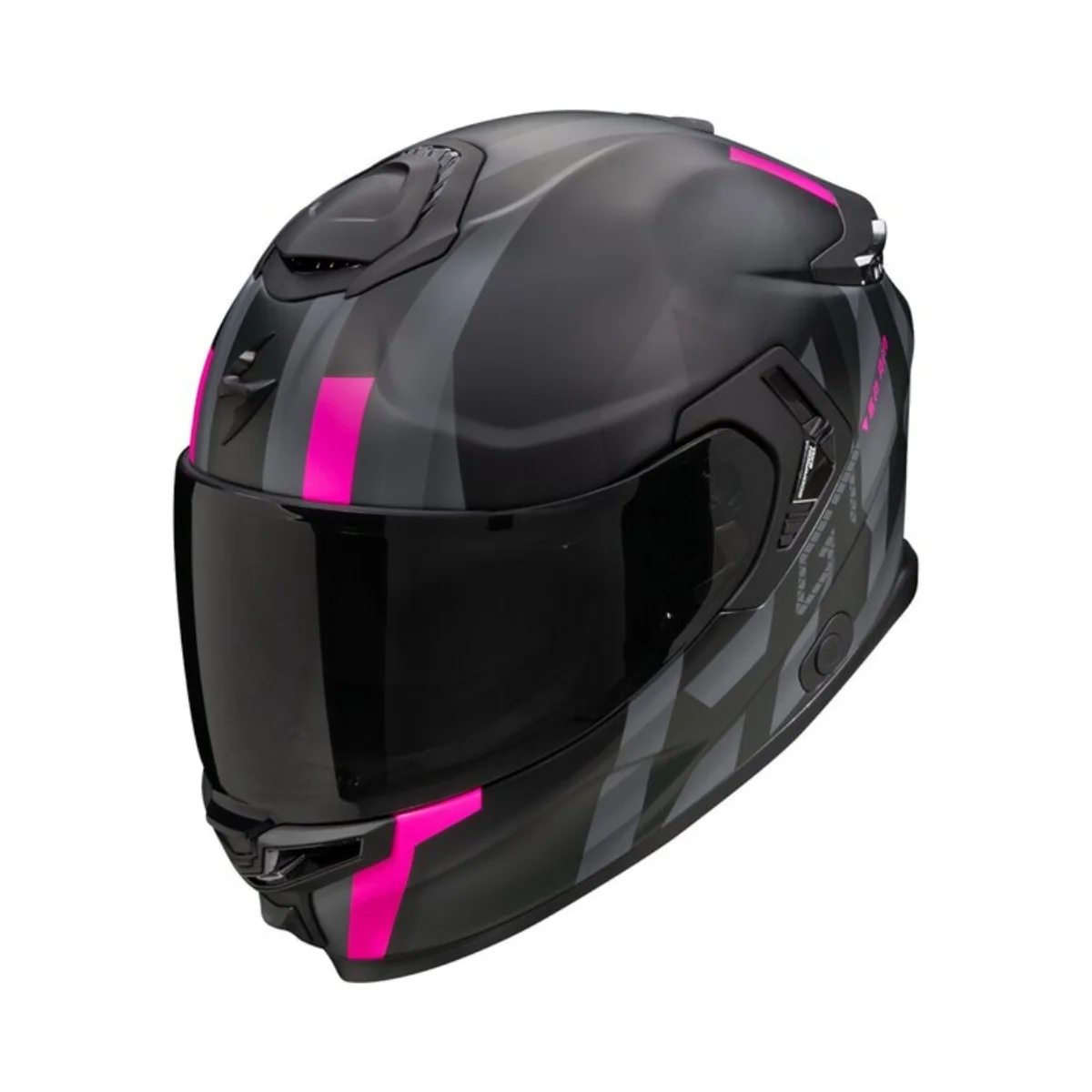 Cască moto integrală SCORPION EXO-GT SP Air Touradven - Negru mat/Roz