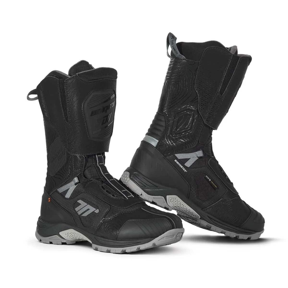 Ghete (cizme) moto Adventure (Touring) Unisex Seventy model SD-BA6 Stelvio - Negru,Gri